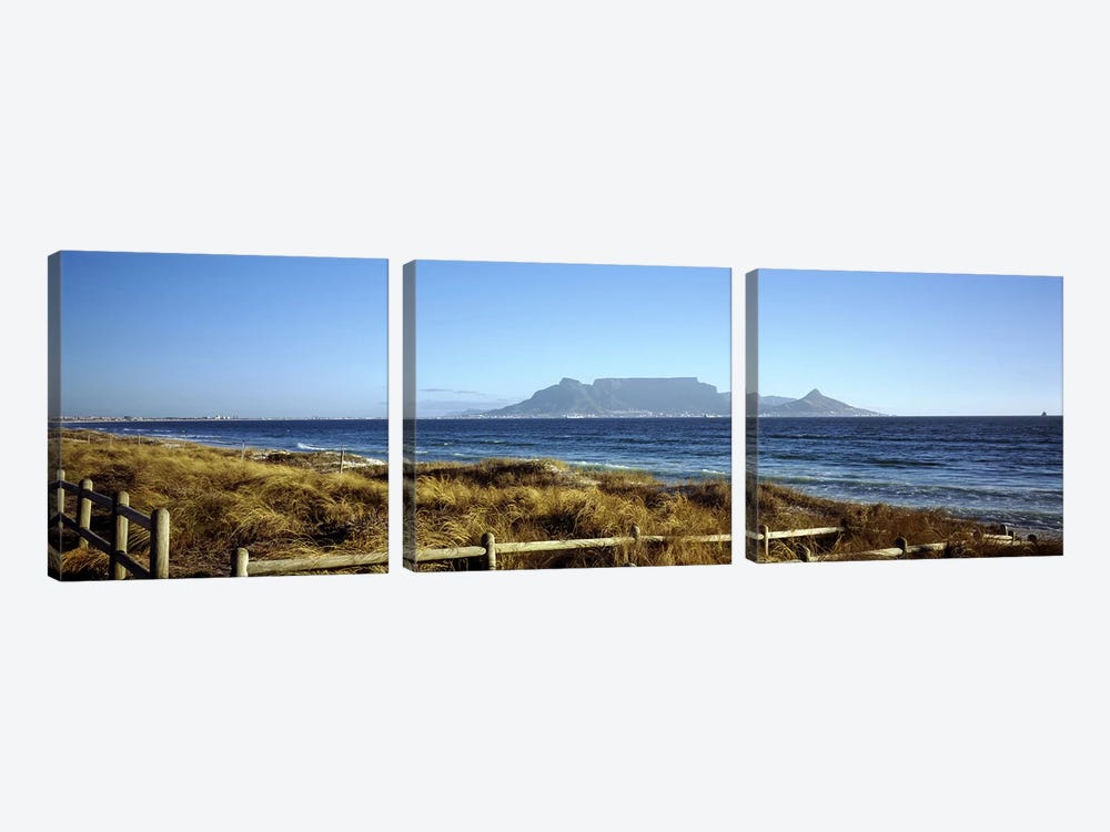 Distant View Of Devil's Peak, Table Mountain And Lion's Head From Bloubergstrand, Western Cape, South Africa by Panoramic Images 3-piece Canvas Art Print
