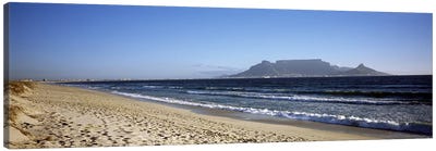 View Of Devil's Peak, Table Mountain And Lion's Head From Bloubergstrand, Western Cape, South Africa Canvas Art Print - South Africa