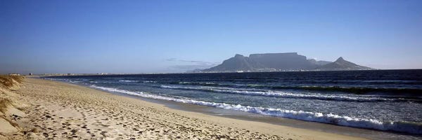 South Africa: View Of Devil's Peak, Table Mountain And Lion's Head From Bloubergstrand, Western Cape, South Africa by Panoramic Images