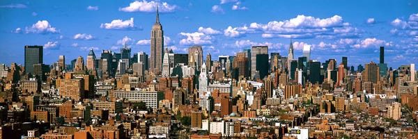 New York City Skylines: Aerial view of a city, Midtown Manhattan, Manhattan, New York City, New York State, USA by Panoramic Images