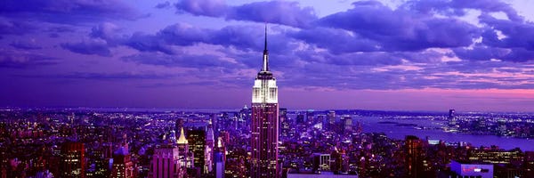 New York City Skylines: Aerial view of a city, Rockefeller Center, Midtown Manhattan, Manhattan, New York City, New York State, USA #2 by Panoramic Images