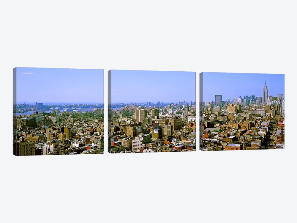 Aerial view of a city, New York City, New York State, USA #4 by Panoramic Images 3-piece Canvas Wall Art