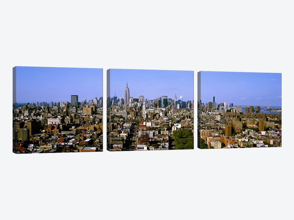 Aerial view of a city, New York City, New York State, USA #5 by Panoramic Images 3-piece Art Print