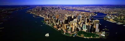 Aerial view of a city, New York City, New York State, USA #6 by Panoramic Images canvas print
