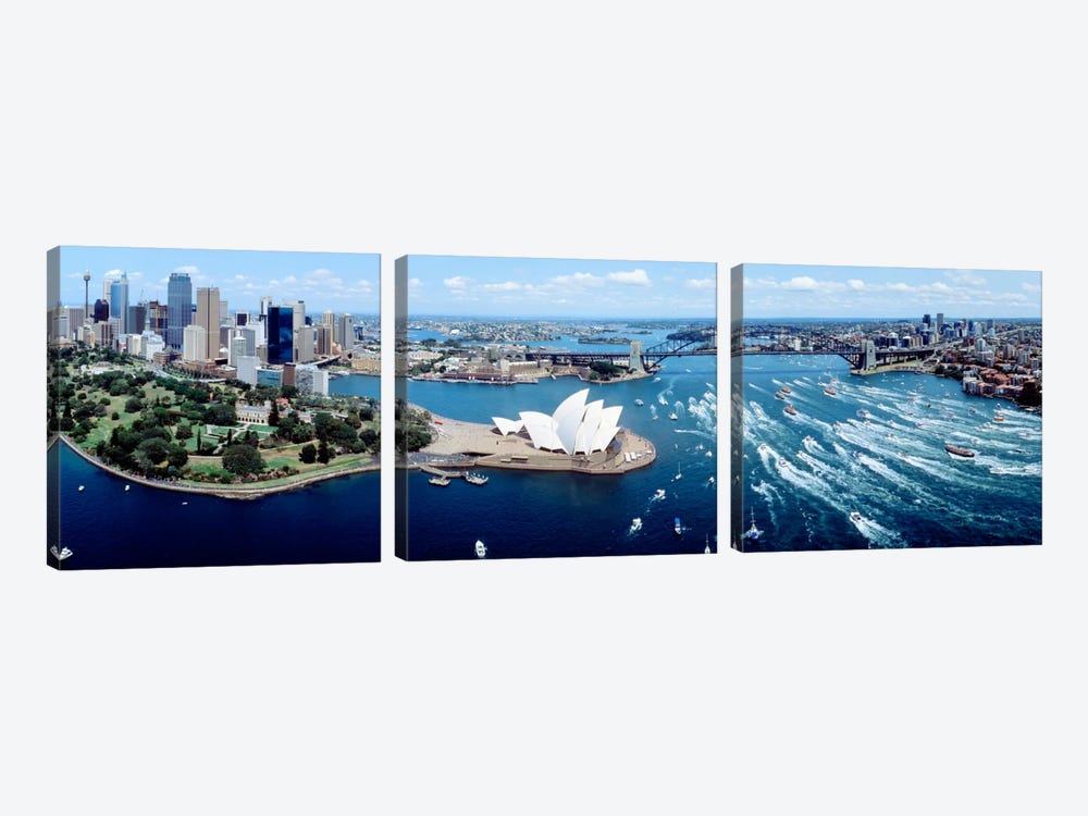 Australia, Sydney, aerial  by Panoramic Images 3-piece Canvas Print
