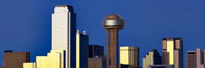 Skyscrapers in a city, Reunion Tower, Dallas, Texas, USA by Panoramic Images acrylic art print