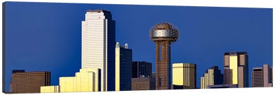 Skyscrapers in a city, Reunion Tower, Dallas, Texas, USA Canvas Art Print - Dallas Art