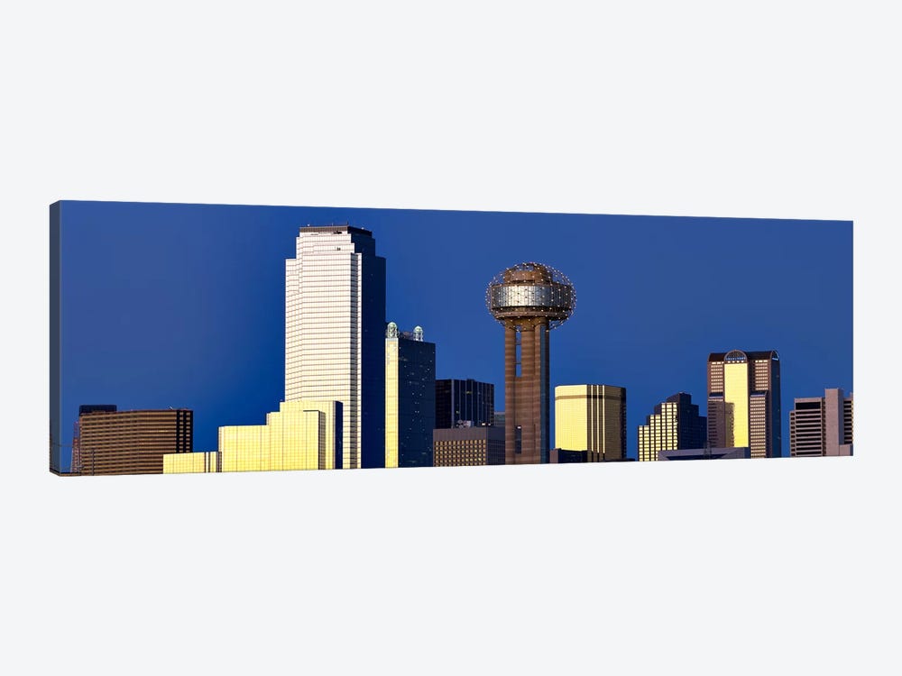 Skyscrapers in a city, Reunion Tower, Dallas, Texas, USA by Panoramic Images 1-piece Canvas Print