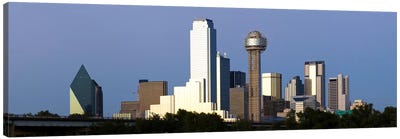 Skyscrapers in a city, Reunion Tower, Dallas, Texas, USA #2 Canvas Art Print - Dallas Art