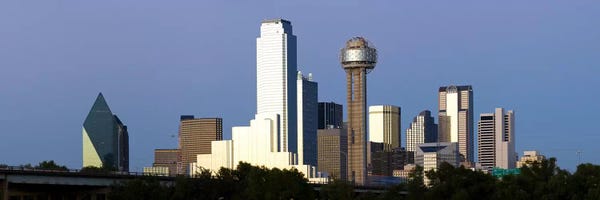Dallas: Skyscrapers in a city, Reunion Tower, Dallas, Texas, USA #2 by Panoramic Images
