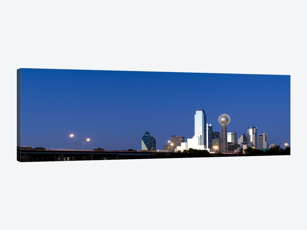 Skyscrapers in a city, Reunion Tower, Dallas, Texas, USA #3 by Panoramic Images 1-piece Canvas Print