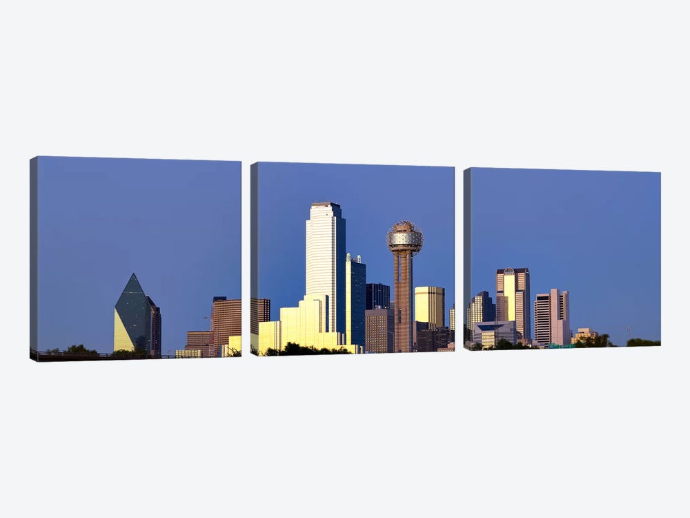 Skyscrapers in a city, Reunion Tower, Dallas, Texas, USA #6 by Panoramic Images 3-piece Canvas Wall Art