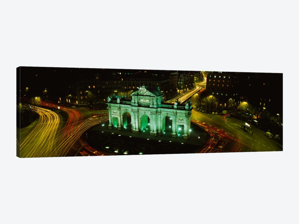 High-Angle View Of Puerta de Alcala, Plaza de la Independencia, Madrid, Spain by Panoramic Images 1-piece Canvas Wall Art