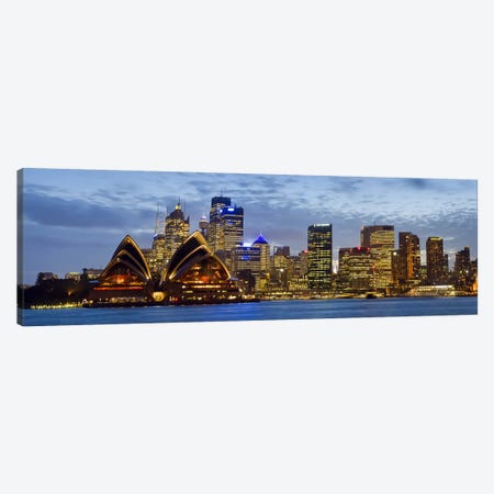 Illuminated Cityscape, Sydney, New South Wales, Australia Canvas Print #PIM8037} by Panoramic Images Canvas Print