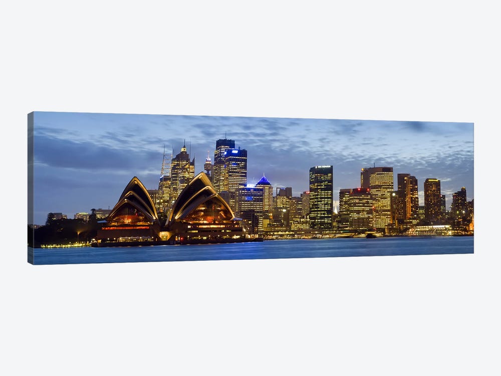 Illuminated Cityscape, Sydney, New South Wales, Australia by Panoramic Images 1-piece Canvas Art Print