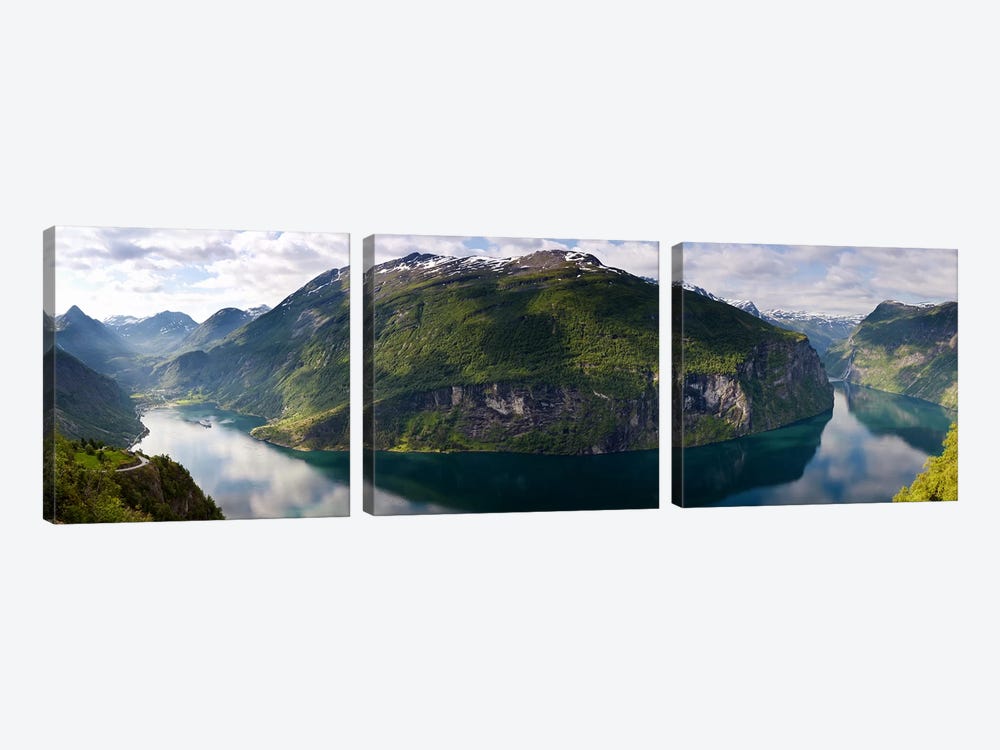 Geirangerfjord, Sunnmore, More og Romsdal, Vestlandet, Norway by Panoramic Images 3-piece Canvas Artwork