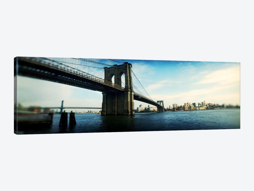 Bridge across a river, Brooklyn Bridge, East River, Brooklyn, New York City, New York State, USA #2 by Panoramic Images 1-piece Canvas Art