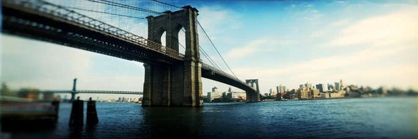 Brooklyn Bridge: Bridge across a river, Brooklyn Bridge, East River, Brooklyn, New York City, New York State, USA #2 by Panoramic Images