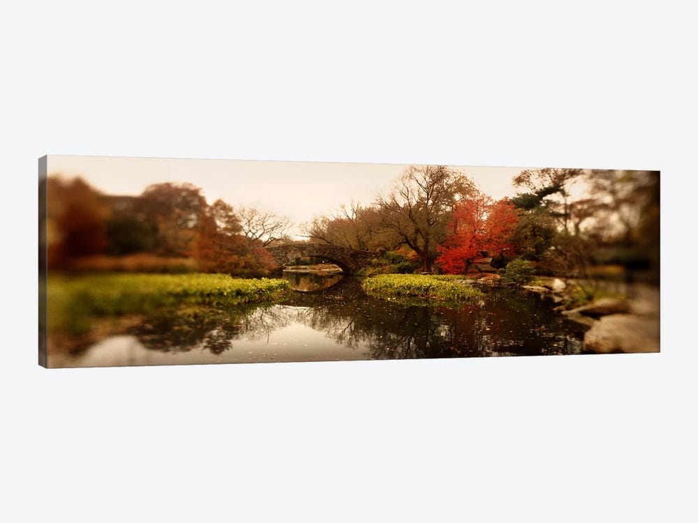 Pond in a park, Central Park, Manhattan, New York City, New York State, USA by Panoramic Images 1-piece Canvas Artwork