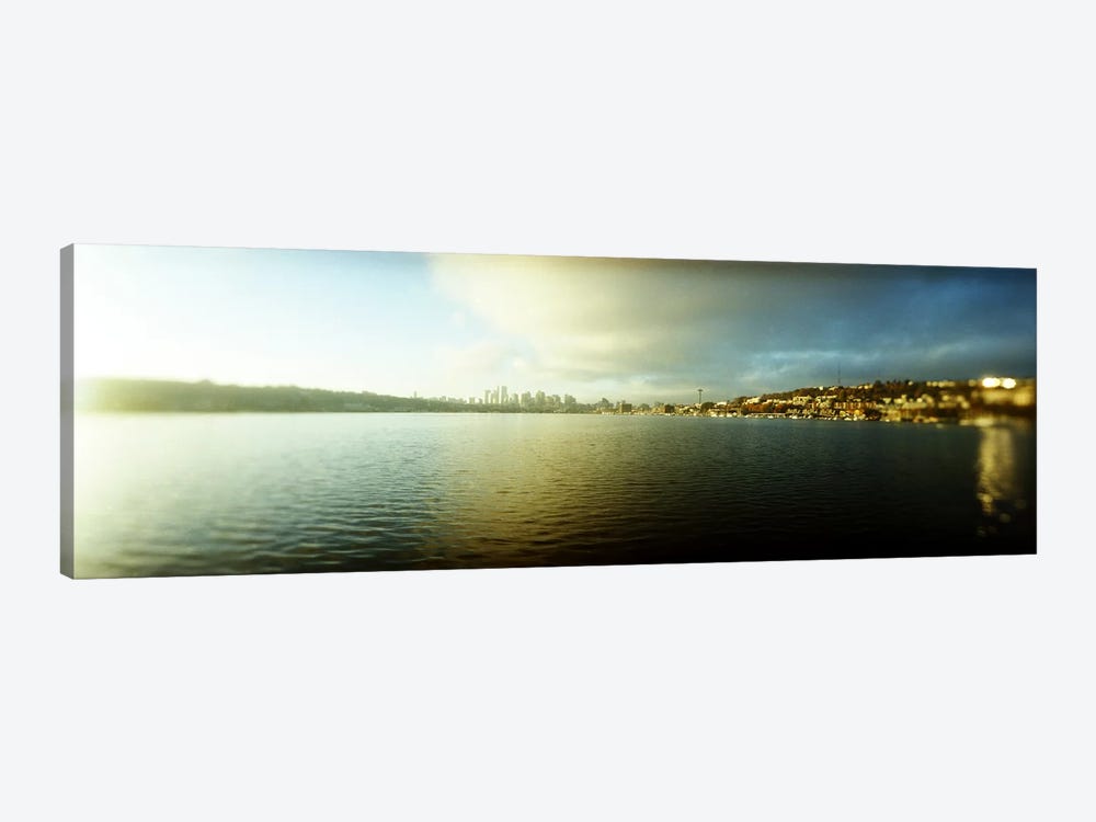 City at the waterfront with Gasworks Park in the background, Seattle, King County, Washington State, USA by Panoramic Images 1-piece Canvas Wall Art