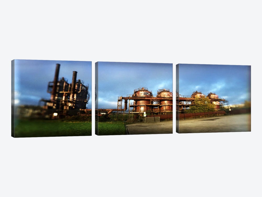 Old oil refinery, Gasworks Park, Seattle, King County, Washington State, USA by Panoramic Images 3-piece Canvas Print