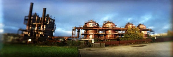 Seattle: Old oil refinery, Gasworks Park, Seattle, King County, Washington State, USA by Panoramic Images