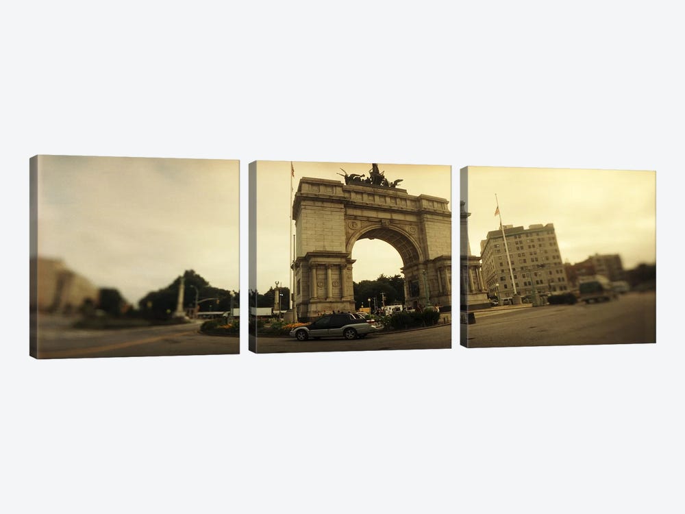 War memorial, Soldiers And Sailors Memorial Arch, Prospect Park, Grand Army Plaza, Brooklyn, New York City, New York State, USA by Panoramic Images 3-piece Art Print