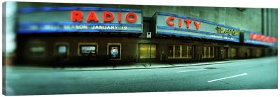 Secondary Marquee, Radio City Music Hall, Rockefeller Center, New York City, New York, USA Canvas Art Print - Music Art