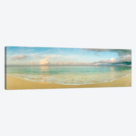 Cloudy Beachscape, Seven Mile Beach, Grand Cayman, Cayman Islands Canvas Print #PIM8081} by Panoramic Images Canvas Print