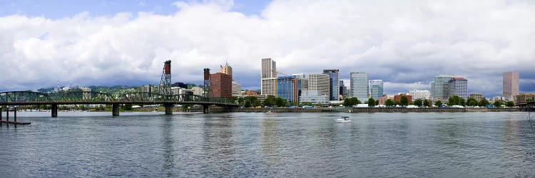 Skyline as seen from the Vera Katz Eastbank Esplanade, Willamette River, Portland, Multnomah County, Oregon, USA #3