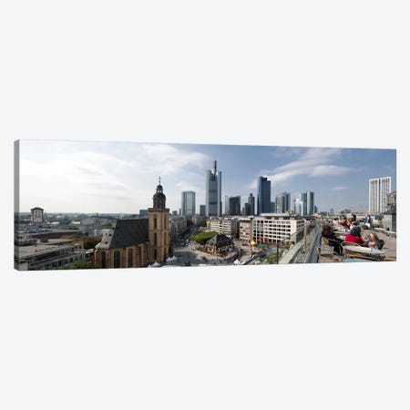 Buildings in a city, St. Catherine's Church, Hauptwache, Frankfurt, Hesse, Germany 2010 Canvas Print #PIM8091} by Panoramic Images Canvas Art