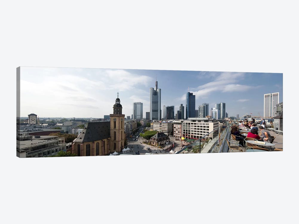 Buildings in a city, St. Catherine's Church, Hauptwache, Frankfurt, Hesse, Germany 2010 by Panoramic Images 1-piece Art Print