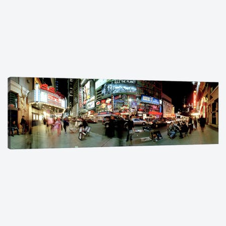 360 degree view of a city at dusk, Broadway, Manhattan, New York City, New York State, USA Canvas Print #PIM8103} by Panoramic Images Canvas Artwork
