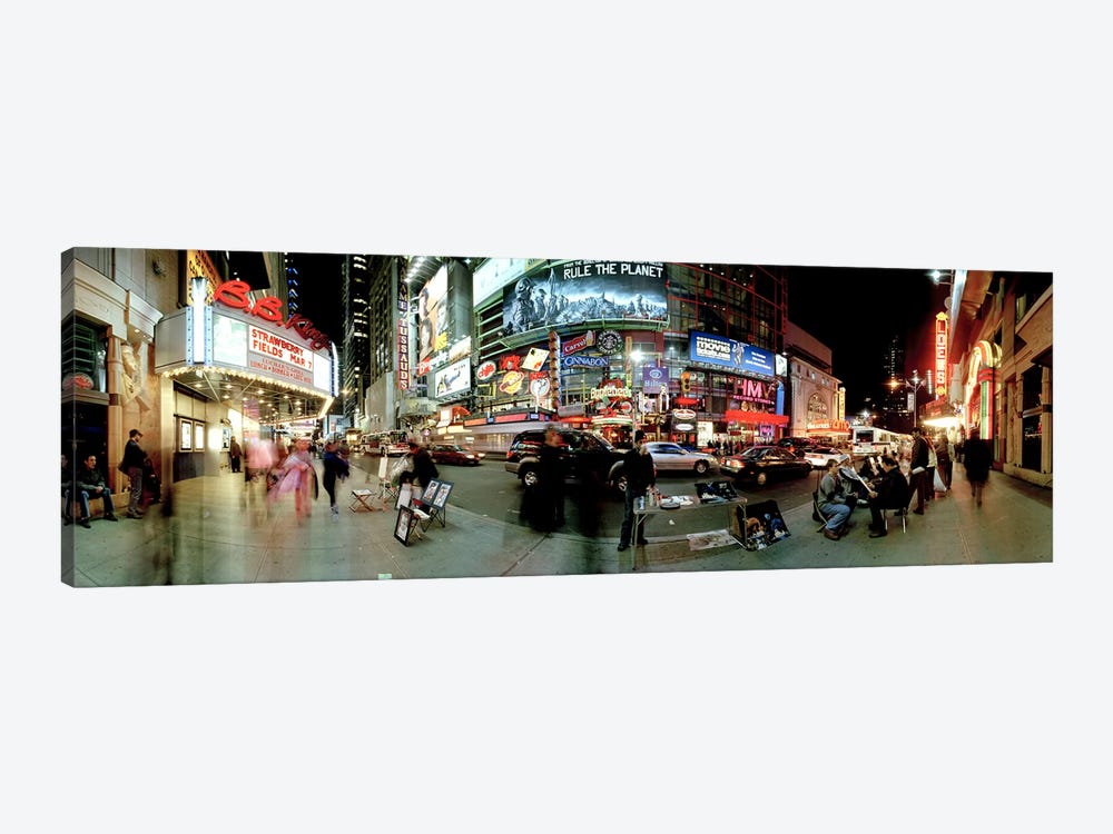360 degree view of a city at dusk, Broadway, Manhattan, New York City, New York State, USA by Panoramic Images 1-piece Art Print