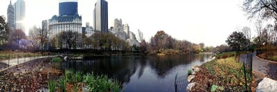 Pond in a park, Central Park, Manhattan, New York City, New York State, USA #2 by Panoramic Images framed canvas print