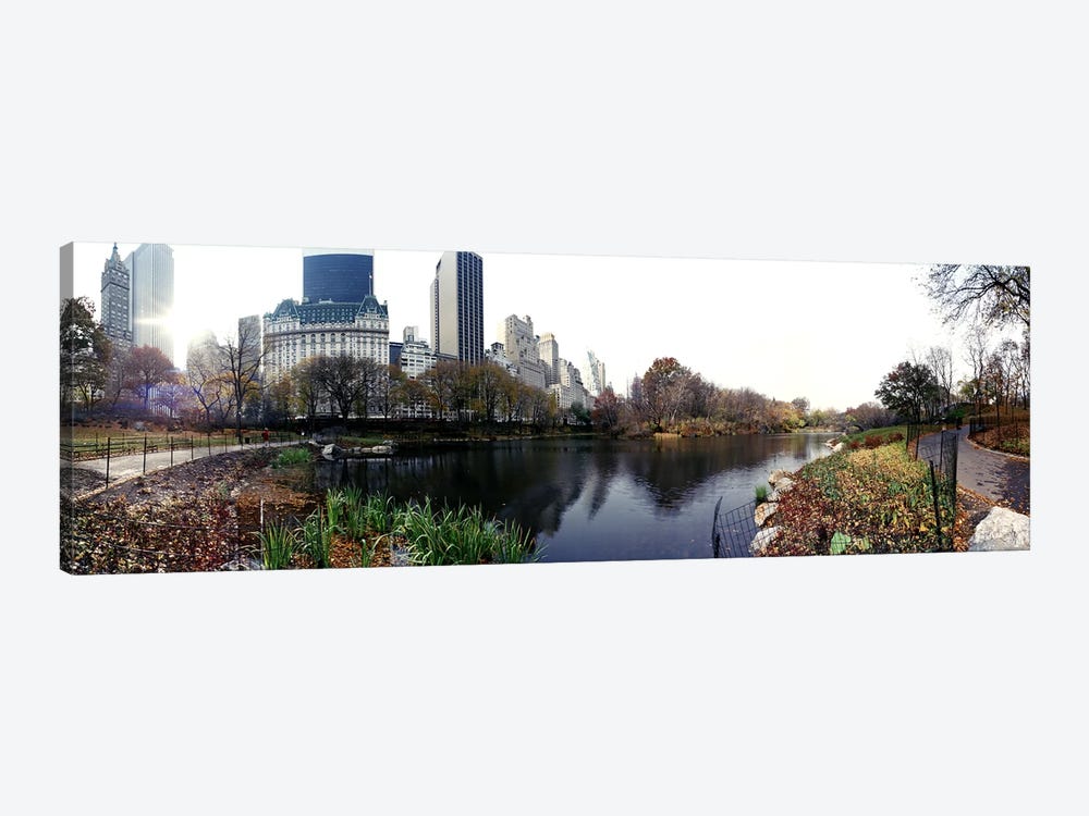 Pond in a park, Central Park, Manhattan, New York City, New York State, USA #2 by Panoramic Images 1-piece Canvas Wall Art