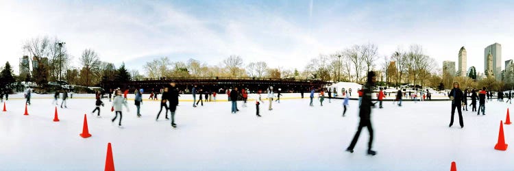 360 degree view of tourists ice skating, Wollman Rink, Central Park, Manhattan, New York City, New York State, USA by Panoramic Images wall art