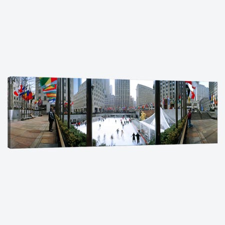 360 degree view of a city, Rockefeller Center, Manhattan, New York City, New York State, USA Canvas Print #PIM8108} by Panoramic Images Canvas Wall Art