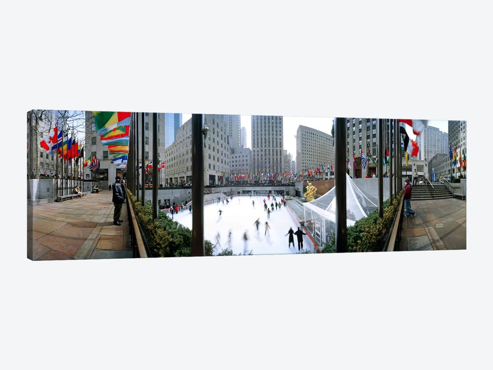 360 degree view of a city, Rockefeller Center, Manhattan, New York City, New York State, USA by Panoramic Images 1-piece Canvas Artwork