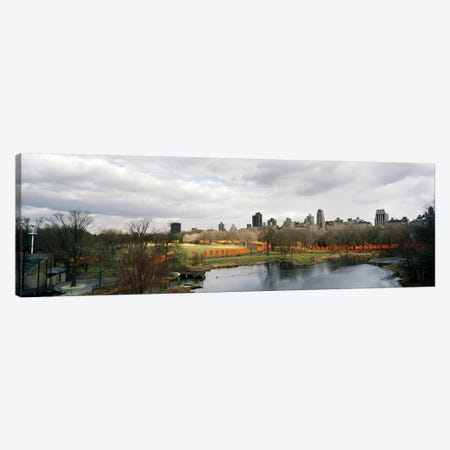 Gates in a park, The Gates, Central Park, Manhattan, New York City, New York State, USA Canvas Print #PIM8112} by Panoramic Images Art Print