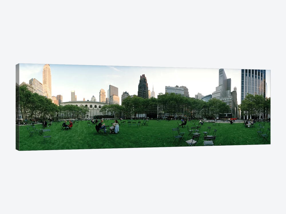 360 degree view of a public park, Bryant Park, Manhattan, New York City, New York State, USA by Panoramic Images 1-piece Art Print