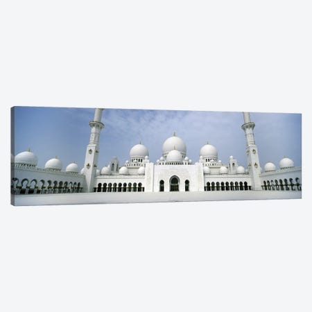 Low angle view of a mosque, Sheikh Zayed Mosque, Abu Dhabi, United Arab Emirates Canvas Print #PIM8120} by Panoramic Images Canvas Wall Art