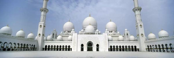 Middle Eastern Décor: Low angle view of a mosque, Sheikh Zayed Mosque, Abu Dhabi, United Arab Emirates by Panoramic Images