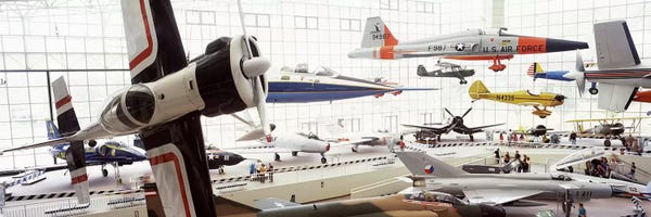 Seattle: Interiors of a museum, Museum of Flight, Seattle, Washington State, USA by Panoramic Images