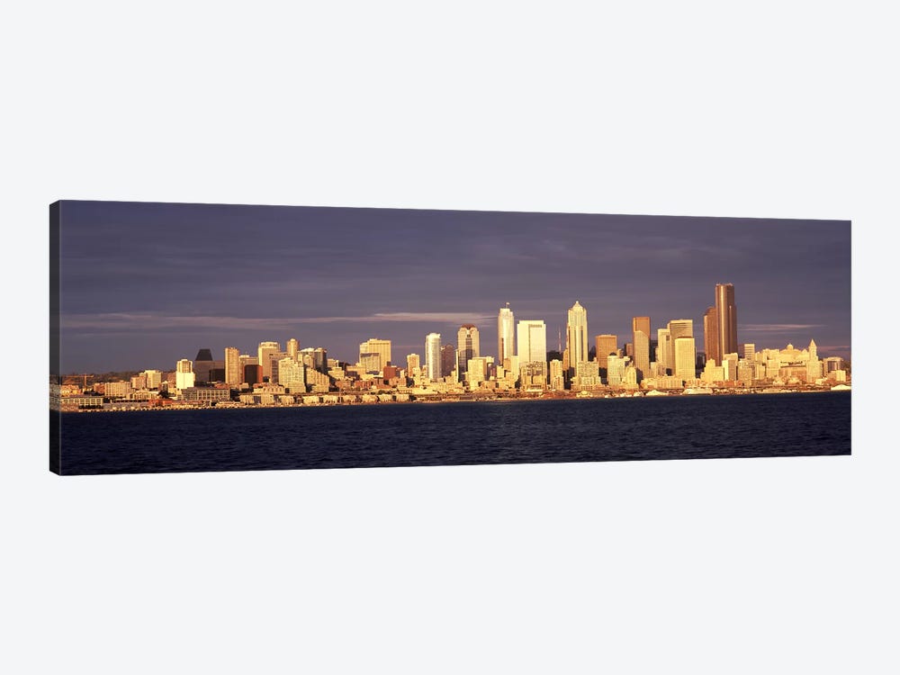 City viewed from Alki Beach, Seattle, King County, Washington State, USA 2010 #2 1-piece Canvas Artwork