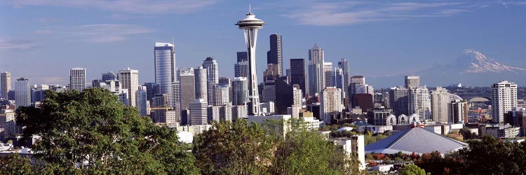 City viewed from Queen Anne Hill, Space Needle, Seattle, King County, Washington State, USA 2010