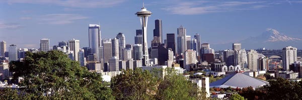 Seattle: City viewed from Queen Anne Hill I, Space Needle, Seattle, King County, Washington State, USA 2010 by Panoramic Images