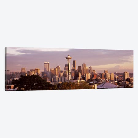 City viewed from Queen Anne HillSpace Needle, Seattle, King County, Washington State, USA Canvas Print #PIM8146} by Panoramic Images Art Print