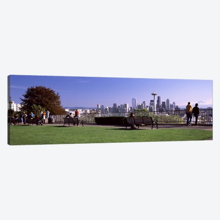 City viewed from Queen Anne Hill, Space Needle, Seattle, King County, Washington State, USA 2010 #4 Canvas Print #PIM8149} by Panoramic Images Canvas Art