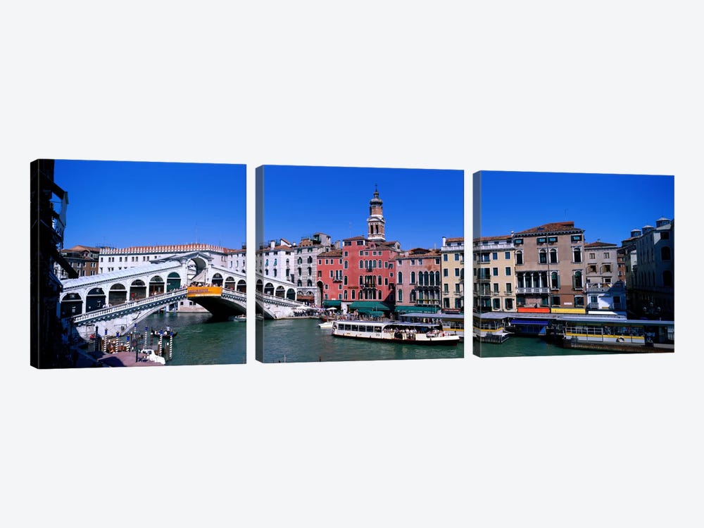 Ponte di Rialto Venice Italy by Panoramic Images 3-piece Canvas Artwork